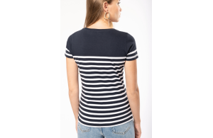 T-shirt marinière pour femme en coton Bio