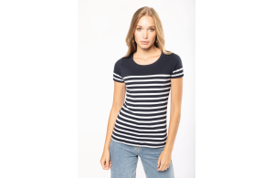 T-shirt marinière pour femme en coton Bio