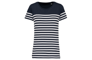 T-shirt marinière pour femme en coton Bio