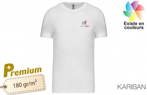 T-shirt blanc premium homme kariban 190 publicitaire personnalisé 