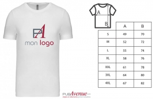 T-shirt blanc premium homme kariban 190 personnalisé