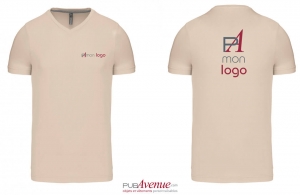 T-shirt prestige pour homme à col V kariban personnalisé