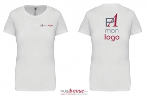 T-shirt blanc premium femme kariban 190 personnalisé