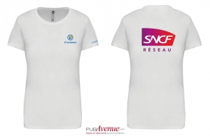 T-shirt blanc premium femme kariban 190 personnalisé