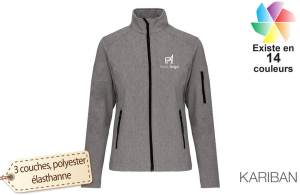 Veste softshell personnalisée femme Kariban avec logo brodé 