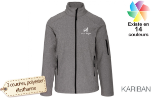 Veste softshell personnalisée homme Kariban avec logo brodé 