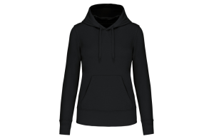 Sweat-shirt à capuche femme personnalisé en coton biologique recyclé