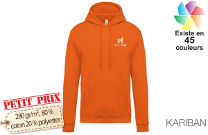 Sweat à capuche homme publicitaire personnalisé avec logo 
