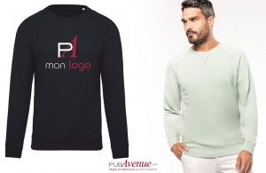 Sweat-shirt pour homme personnalisé en coton bio