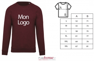 Sweat-shirt pour homme personnalisé en coton bio