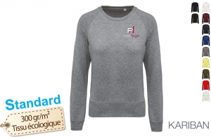 Sweat-shirt pour femme personnalisé en coton bio