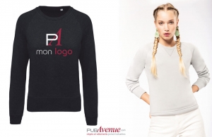 Sweat-shirt pour femme personnalisé en coton bio