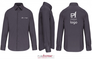 Chemise de travail homme à manches longues personnalisée