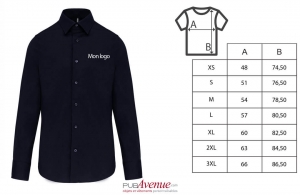 Chemise de travail homme à manches longues personnalisée