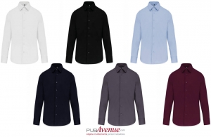 Chemise de travail homme à manches longues personnalisée