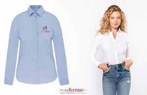 Chemise de travail femme à manches longues personnalisée