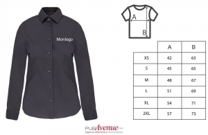 Chemise de travail femme à manches longues personnalisée