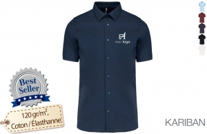 Chemise de travail homme à manches courtes kariban personnalisée
