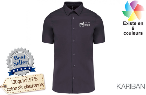 Chemise de travail homme publicitaire personnalisée avec logo brodé 