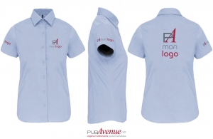 Chemise de travail femme à manches courtes kariban personnalisée
