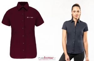 Chemise de travail femme à manches courtes kariban personnalisée