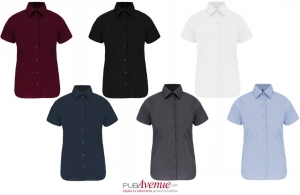 Chemise de travail femme à manches courtes kariban personnalisée