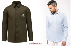 Chemise homme à manches longues personnalisée