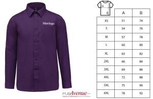 Chemise homme à manches longues personnalisée