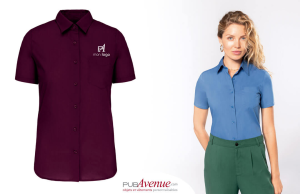 Chemise femme à manches courtes personnalisée