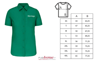 Chemise femme à manches courtes personnalisée