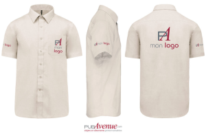 Chemise homme à manches courtes personnalisée