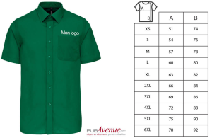 Chemise homme à manches courtes personnalisée