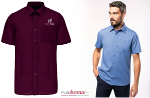 Chemise homme à manches courtes personnalisée