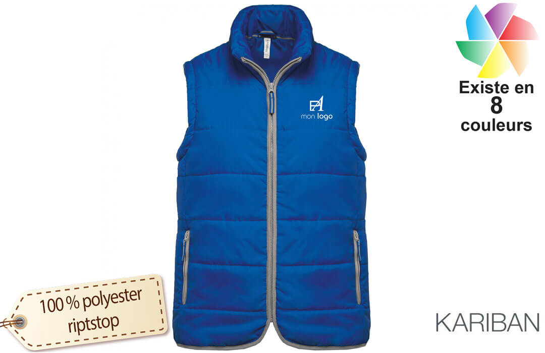 Blouson sans manche personnalisé imperméable