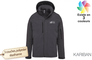 Veste softshell homme doublée polaire publicitaire personnalisée avec logo