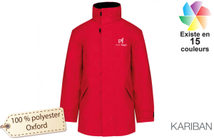Parka homme Kariban à doublure matelassée publicitaire personnalisée avec logo 