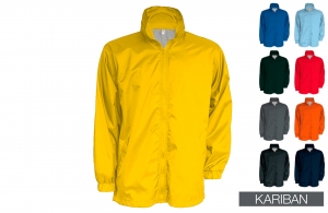 Veste coupe vent personnalisé imperméable à doublure en jersey gris