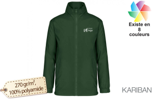 Coupe vent à doublure en jersey gris publicitaire personnalisé avec logo 