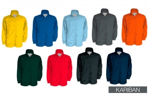 Veste coupe vent personnalisé imperméable à doublure en jersey gris