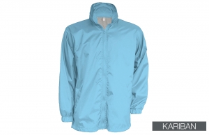 Veste coupe vent personnalisé imperméable à doublure en jersey gris