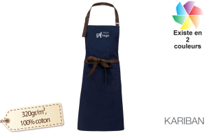 Tablier vintage aspect vieilli publicitaire personnalisé avec logo 