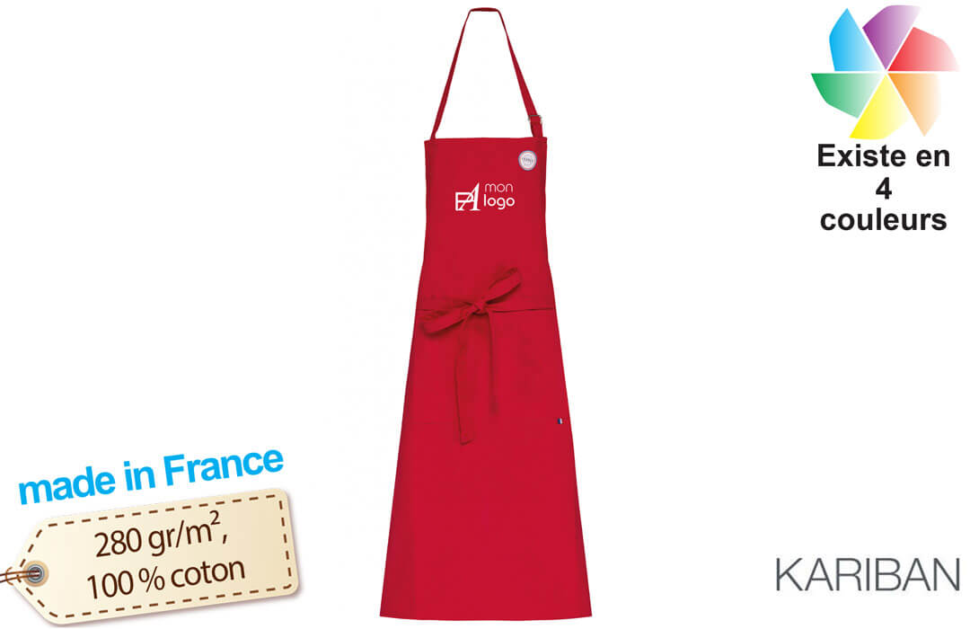 Tablier de cuisine personnalisé origine made in France