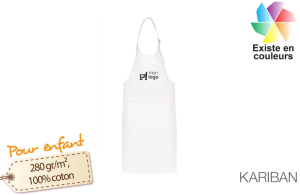Tablier de cuisine enfant personnalisé avec poche