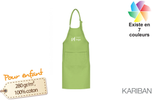 Tablier de cuisine enfant avec poche publicitaire personnalisé 