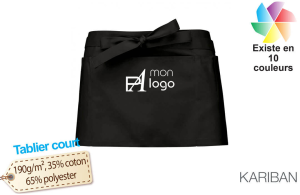 Tablier de serveur court personnalisé avec logo brodé 