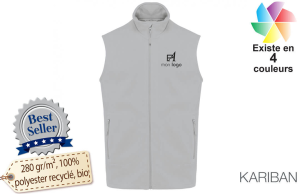 Gilet polaire écologique à fibre recyclé écoresponsable publicitaire personnalisé avec logo en broderie 