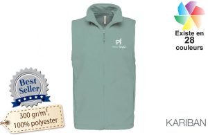 Gilet polaire personnalisé sans manches pour homme avec logo 