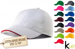 Casquette sandwich Authentique personnalisée à visière contrastée 6 panneaux