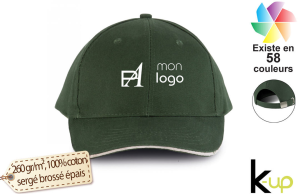 Casquette sandwich Authentique à visière contrastée personnalisée avec logo 