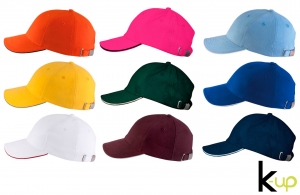 Casquette sandwich Authentique personnalisée à visière contrastée 6 panneaux